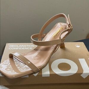 AMO Nude Strappy Heels